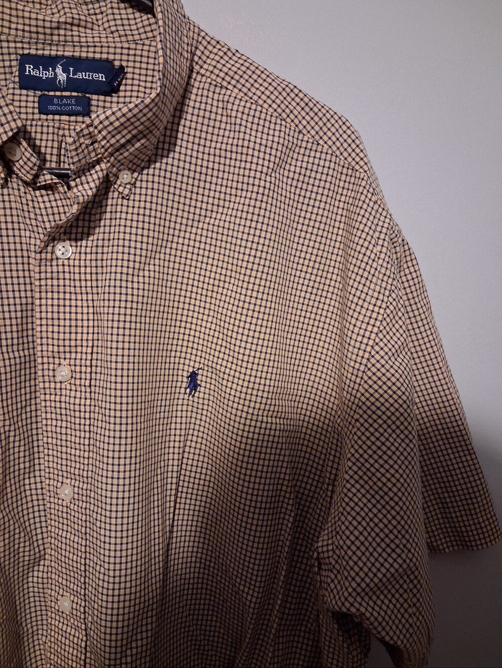 Vintage Ralph Lauren Blake Shirt Mens XL Multicolor Plaid Short Sleeve Cabincore